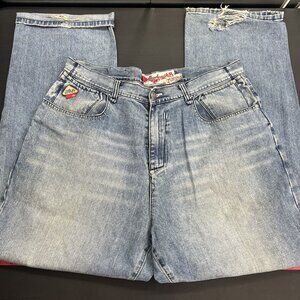 Akademiks Y2K Mens 0100964 Distressed Faded Jeans Size 36